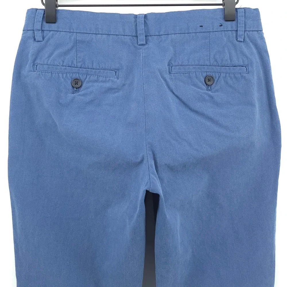 Banana Republic Mens Chino Pants Aiden Fit 30x30 Blue Textured Slim Cotton